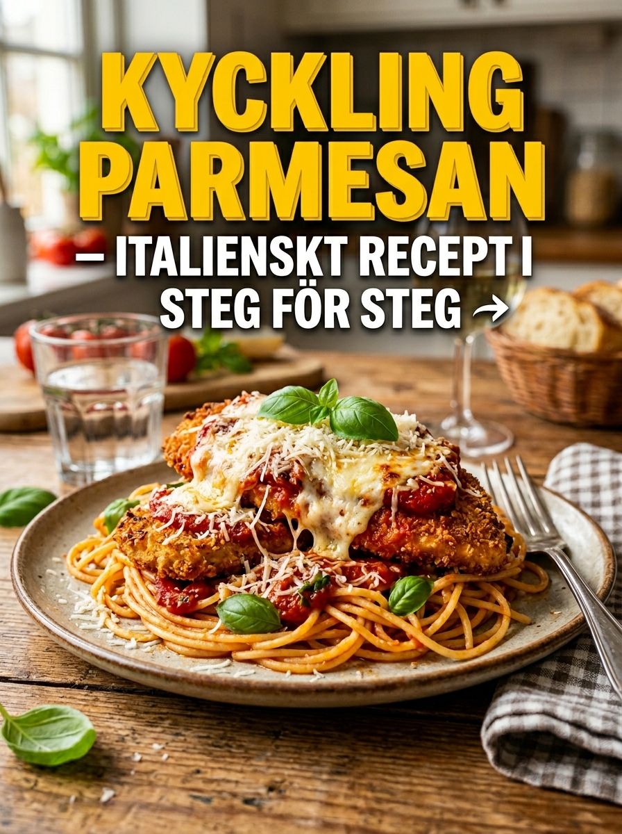 Kyckling parmesan: italienskt recept steg för steg